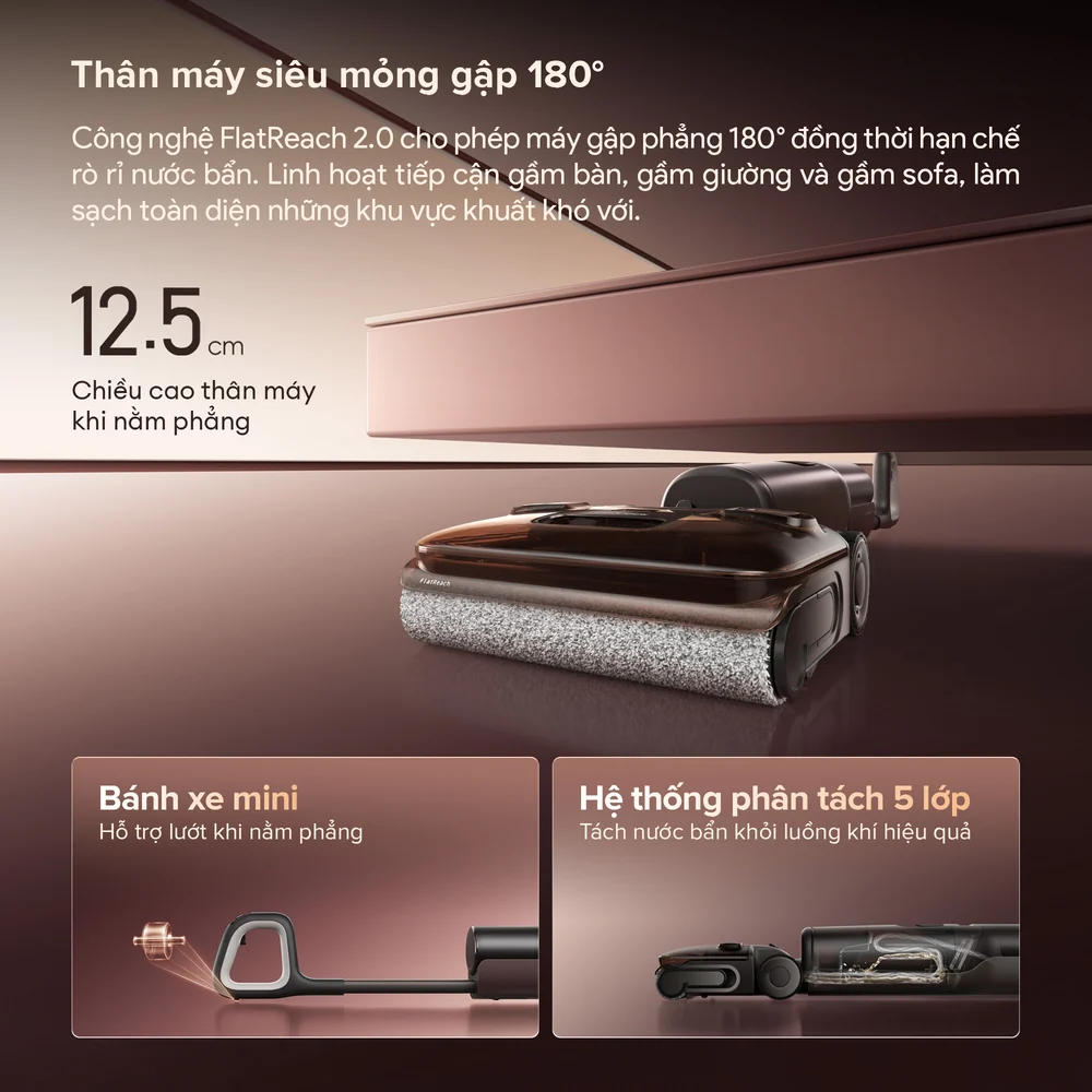 Máy hút bụi cầm tay lau nhà không dây Roborock F25 Pro Turbo