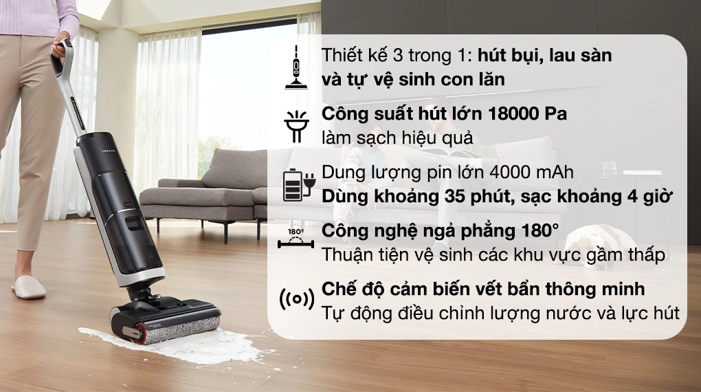 Máy hút bụi cầm tay lau sàn Dreame H14