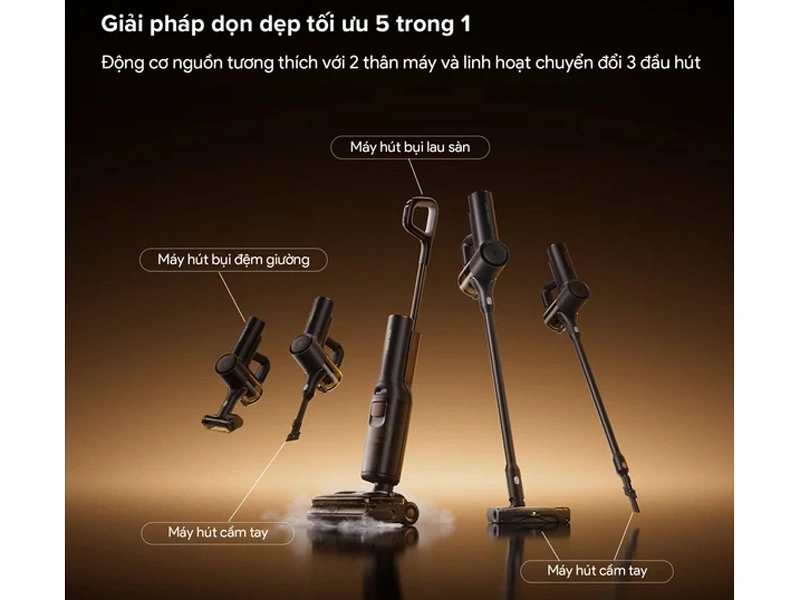 Máy Hút Bụi Lau Nhà Roborock F25 Pro Steam Gen 2 Combo