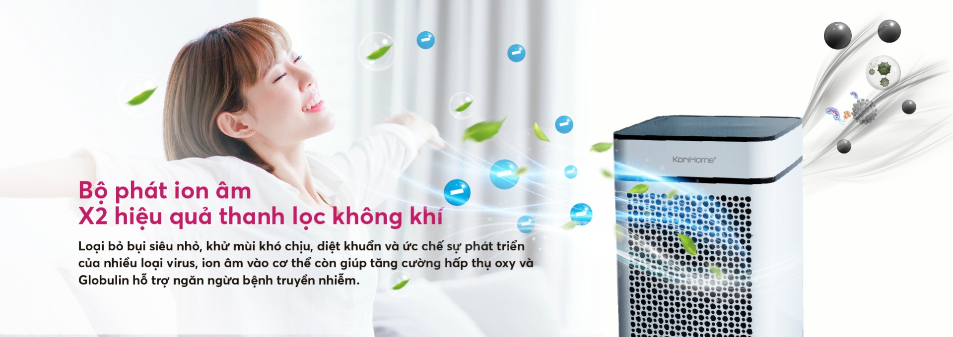 Máy lọc không khí Korihome APK-801