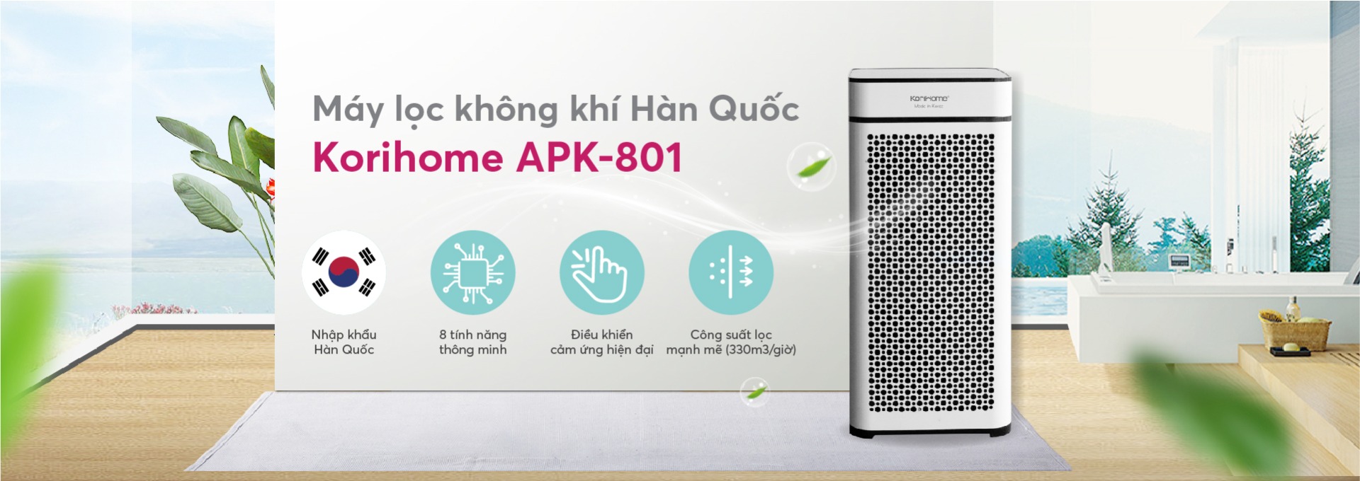 Máy lọc không khí Korihome APK-801