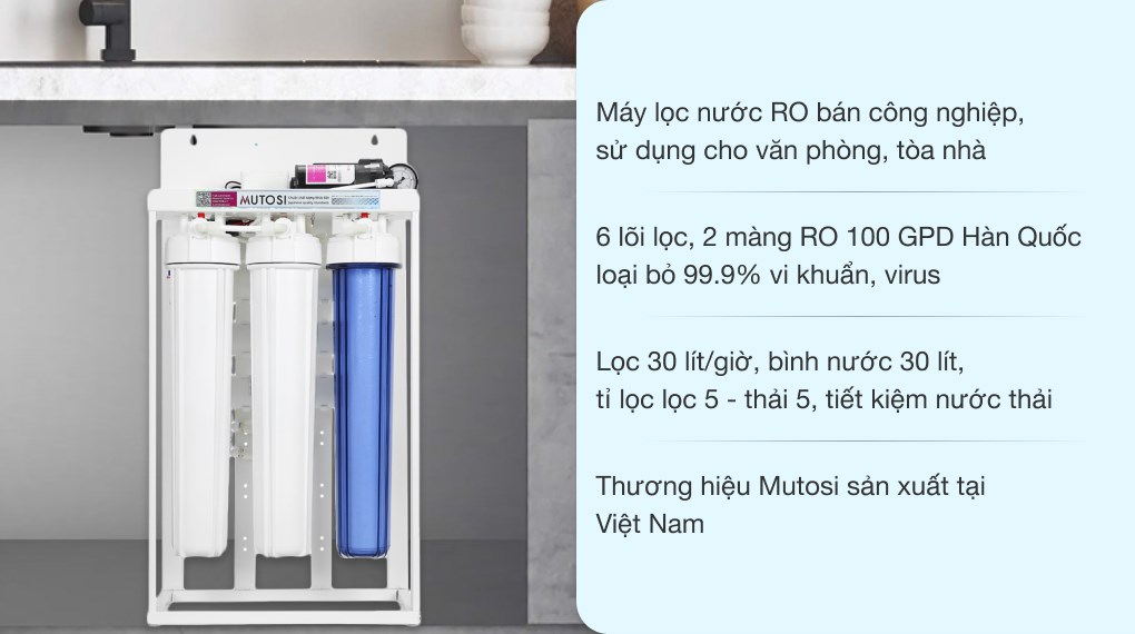 Máy lọc nước bán công nghiệp Mutosi RO 6 cấp MP-30