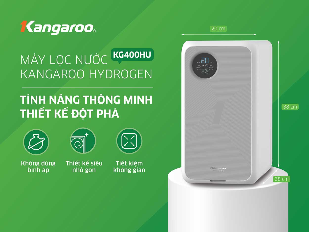 Máy lọc nước Kangaroo 5 cấp Hydrogen KG400HU 60L/h