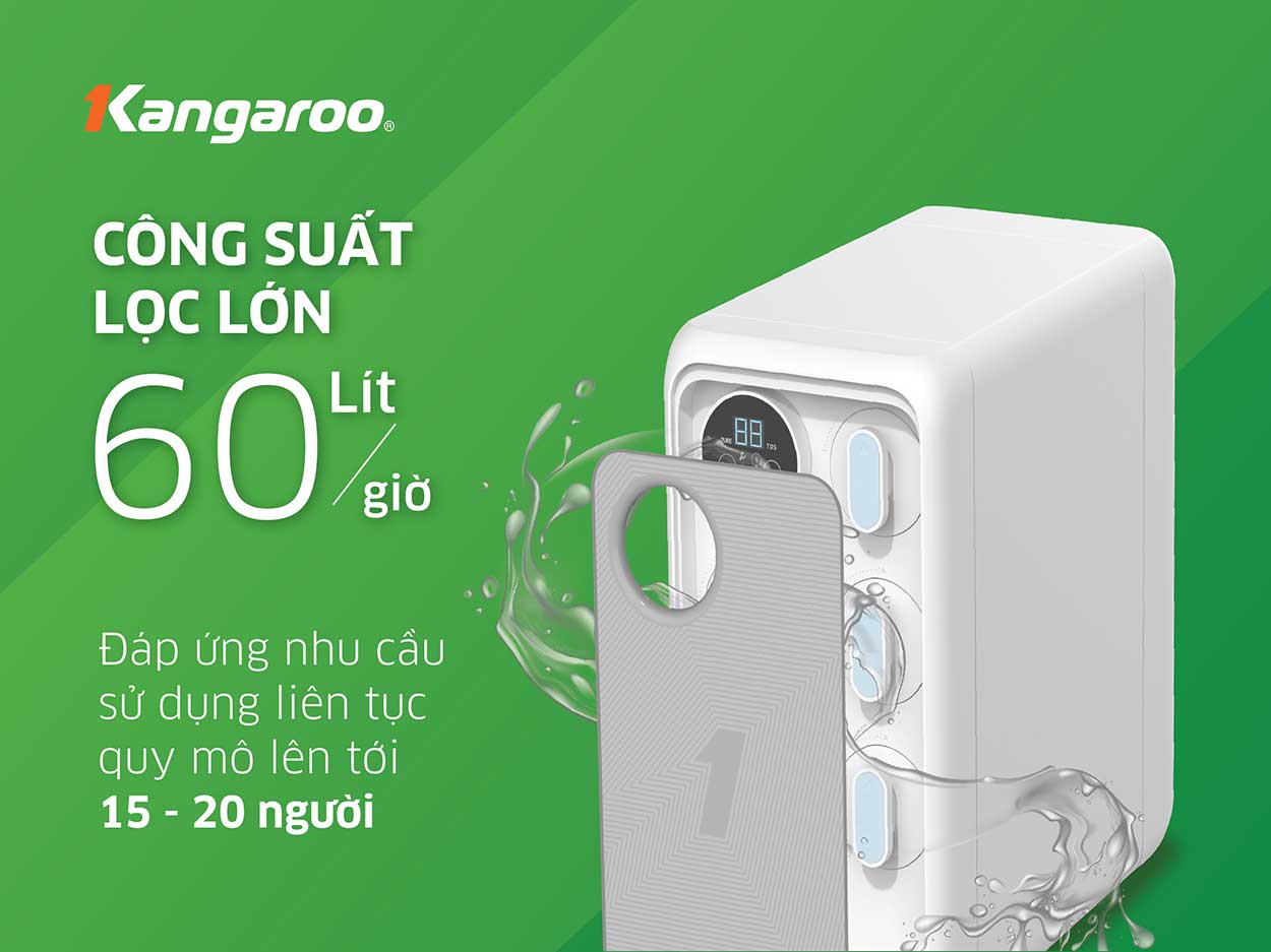 Máy lọc nước Kangaroo 5 cấp Hydrogen KG400HU 60L/h