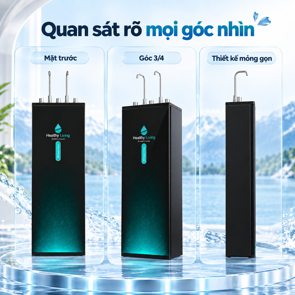 Máy lọc nước nóng lạnh Hydrogen RO 9 cấp Coex WP-7312H