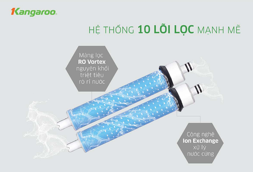 Máy lọc nước nóng lạnh Kangaroo 10 cấp infinity KG10A2I