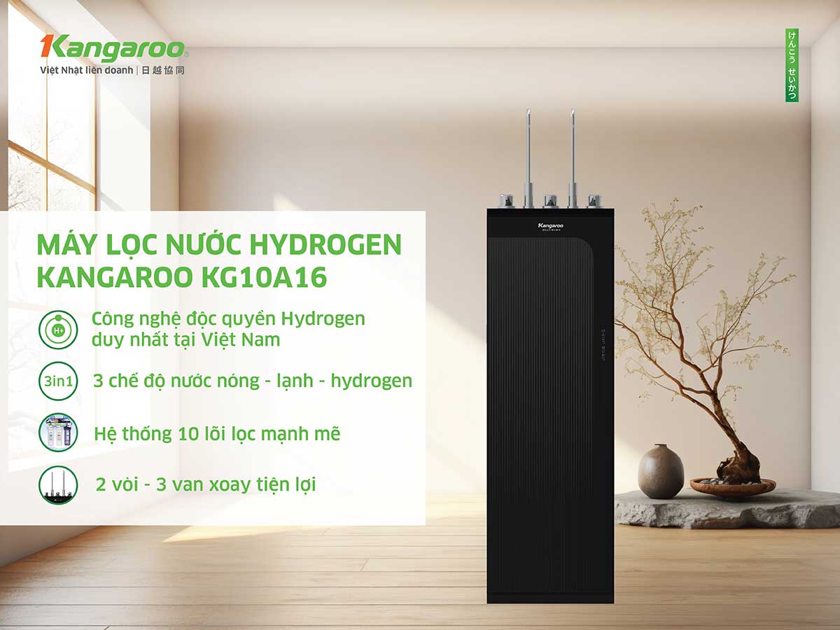 Máy lọc nước nóng lạnh Kangaroo 10 cấp RO Infinity KG10A16