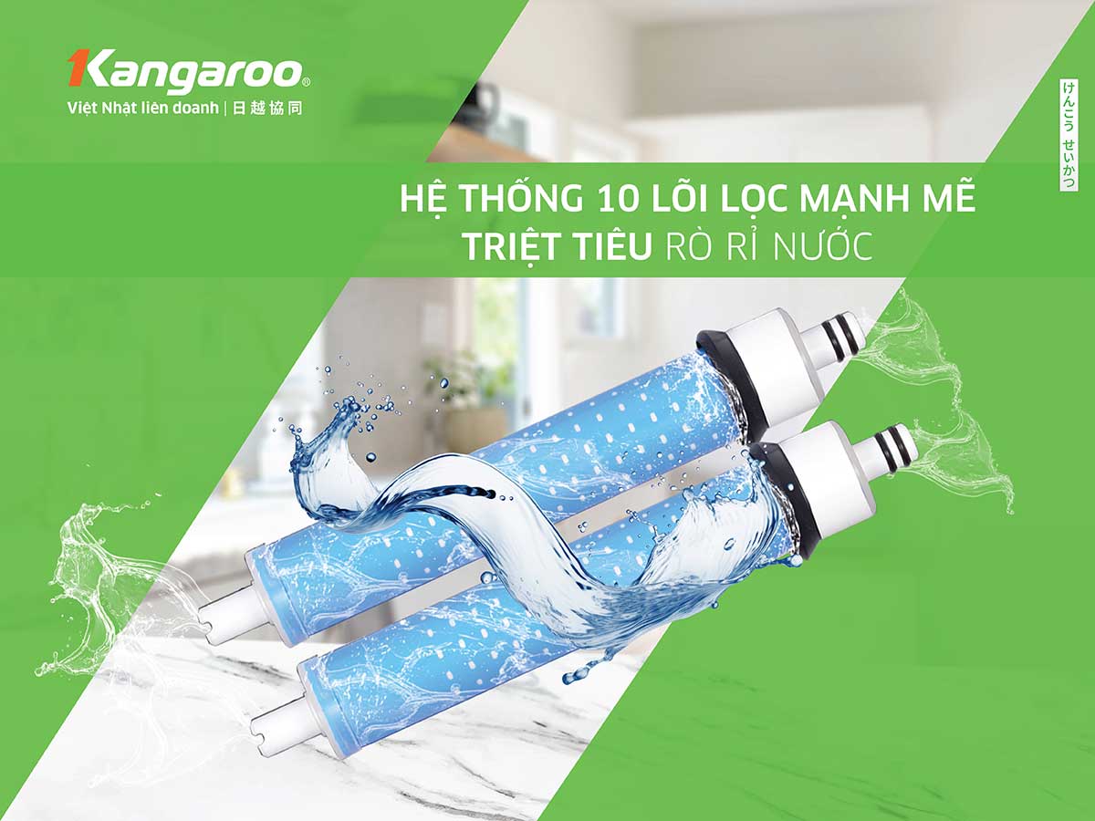 Máy lọc nước nóng lạnh Kangaroo 10 cấp RO Infinity KG10A16