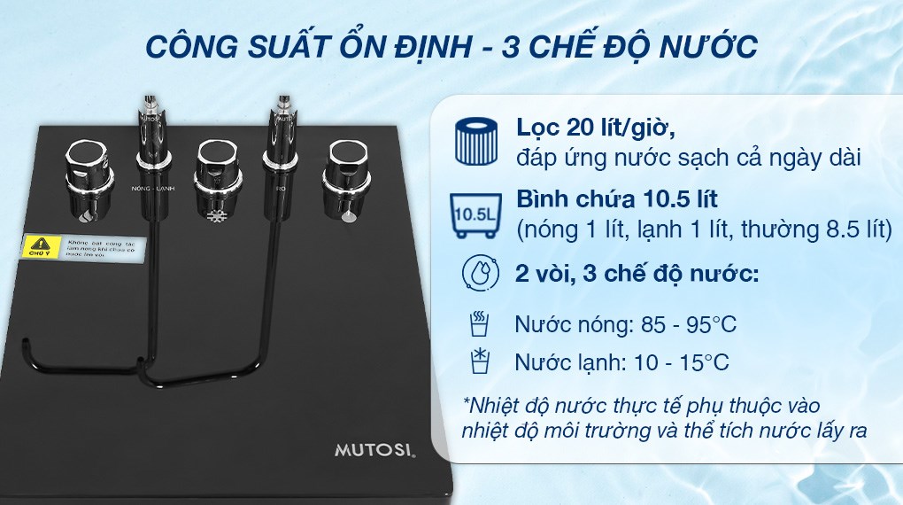 Máy lọc nước nóng lạnh nguội Mutosi RO 10 cấp MP-S1011