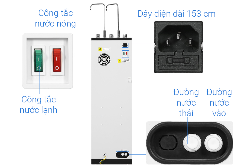 Máy lọc nước nóng lạnh nguội Mutosi RO 10 cấp MP-S1011