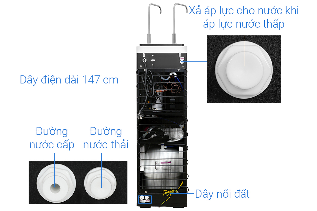 Máy lọc nước nóng lạnh nguội Mutosi RO 8 cấp Hydrogen Pro MP-F081-HC4H3