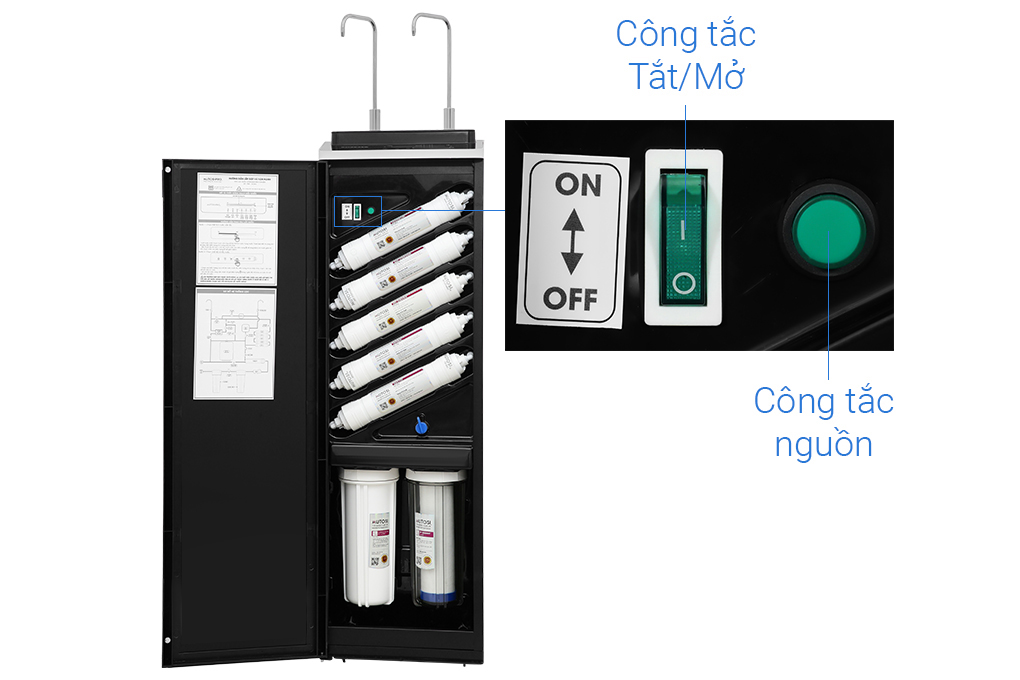 Máy lọc nước nóng lạnh nguội Mutosi RO 8 cấp Hydrogen Pro MP-F081-HC4H3