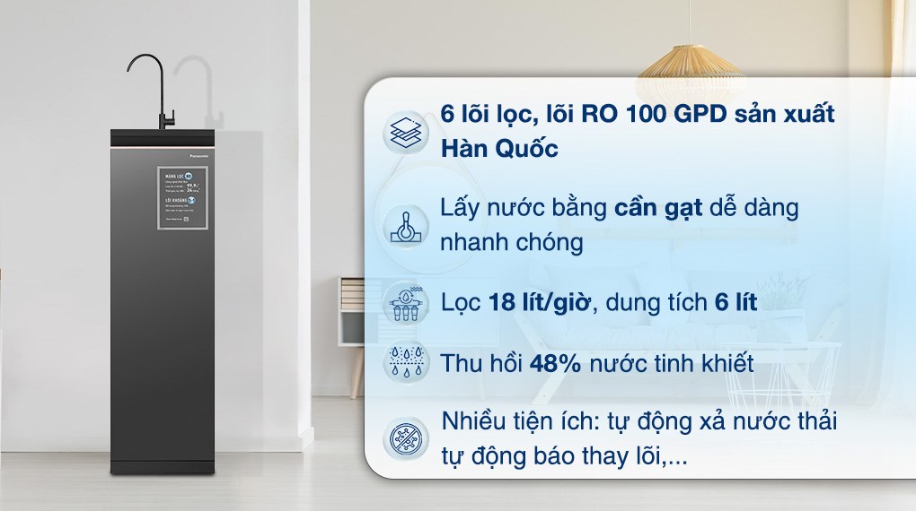 Máy lọc nước Panasonic 10 lớp lọc RO TK-CA812M-VN -Malaysia