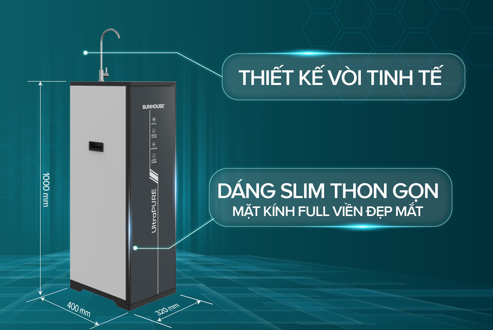 Máy lọc nước RO UltraPURE Sunhouse 10 cấp SHA8691L