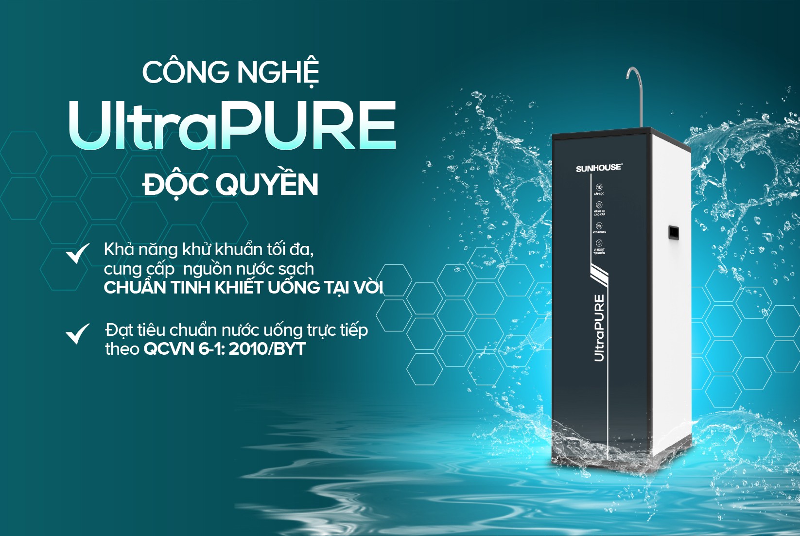 Máy lọc nước RO UltraPURE Sunhouse 10 cấp SHA8691L