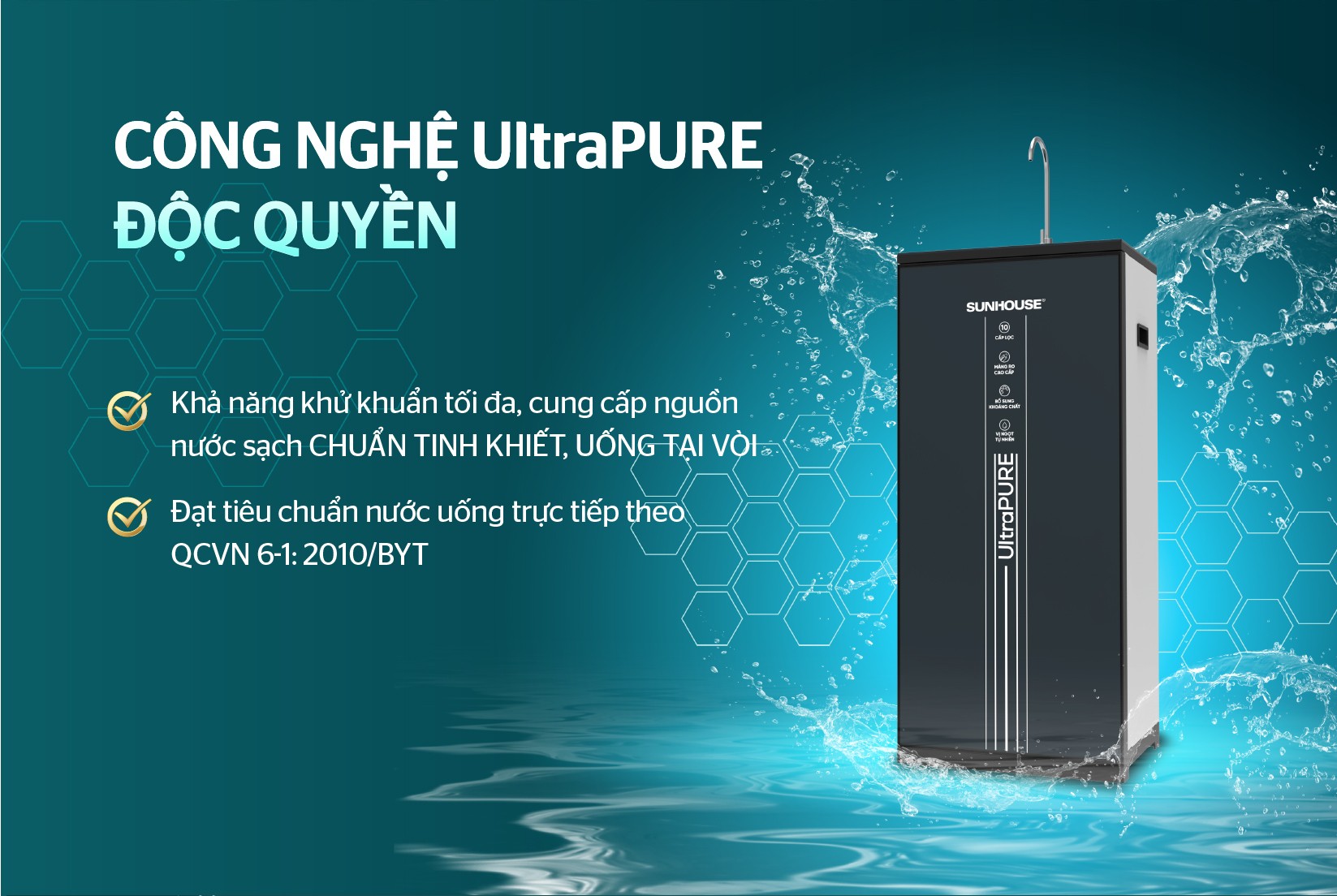 Máy lọc nước RO UltraPURE Sunhouse 10 cấp SHA8695M