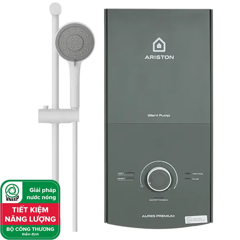 Máy nước nóng trực tiếp Ariston 4,5KW Aures Premium 4.5P Space-có bơm