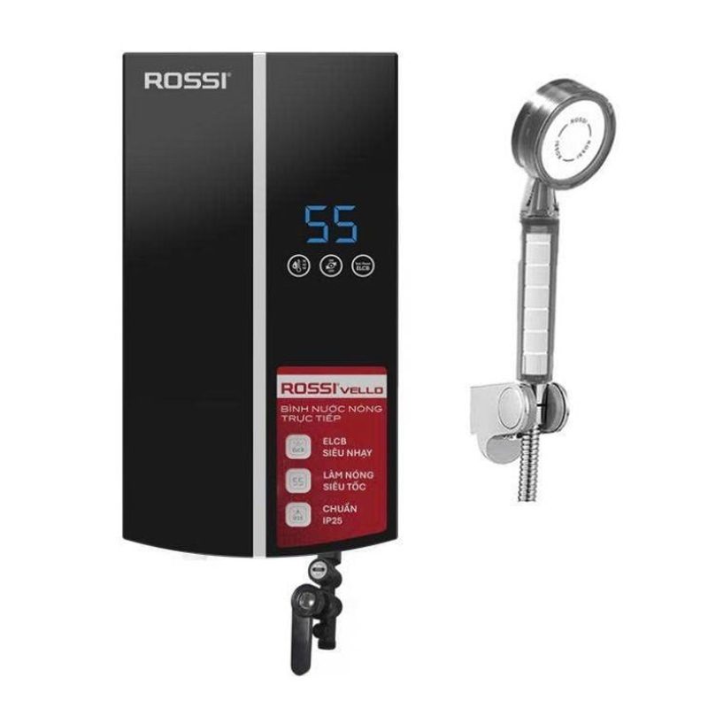 Máy nước nóng trực tiếp Rossi 4,5KW RVO450REP có bơm