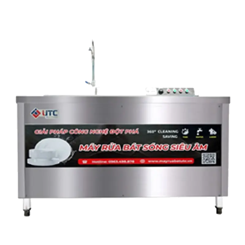 Máy Rửa bát công nghiệp chậu đôi UTC 7200W