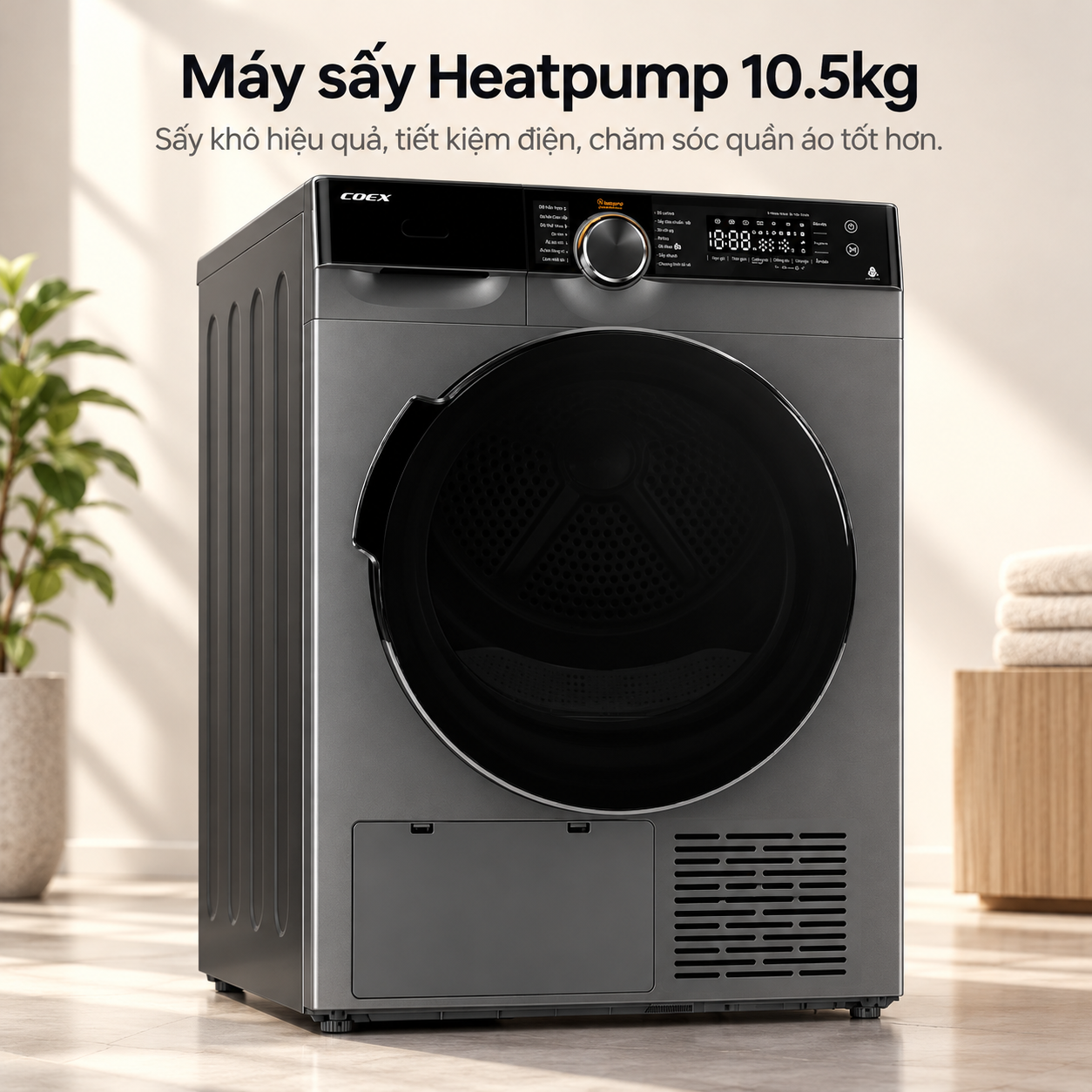 Máy sấy bơm nhiệt Heatpump Inverter Coex 10.5 kg CD-1011HPB
