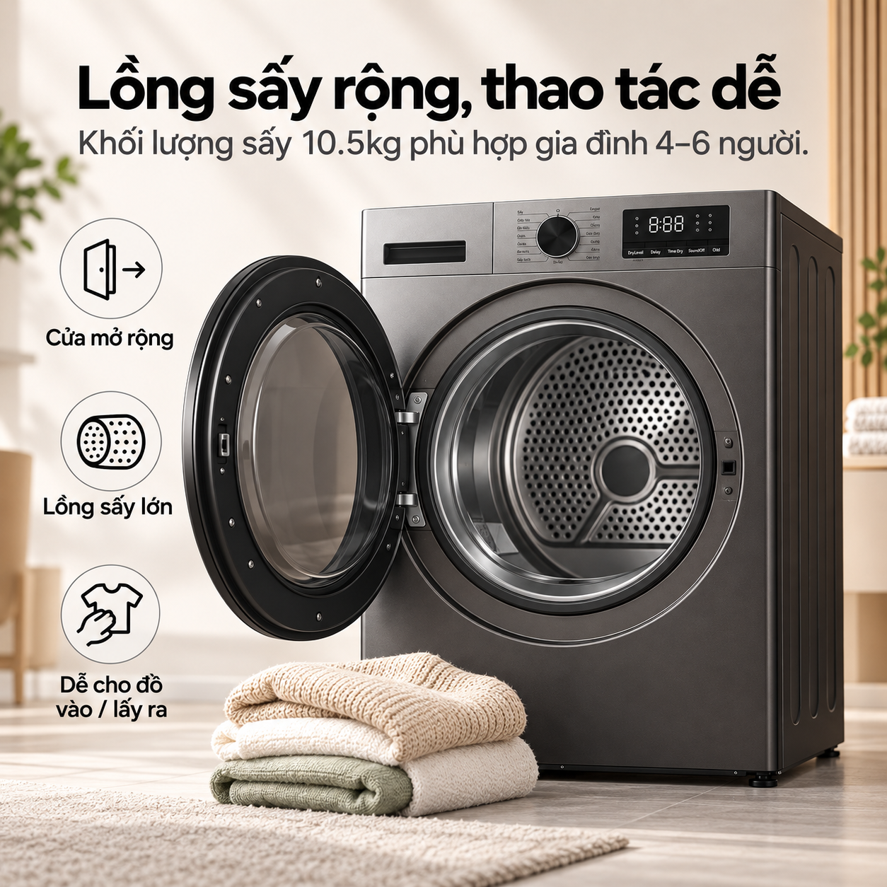 Máy sấy bơm nhiệt Heatpump Inverter Coex 10.5 kg CD-1013HPG