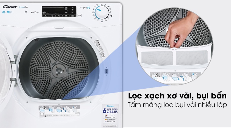 Máy sấy ngưng tụ Candy 10Kg CSO C10TE-S