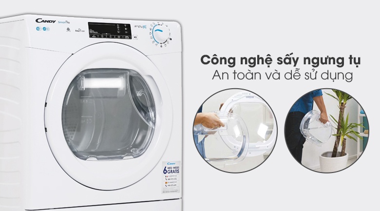 Máy sấy ngưng tụ Candy 10Kg CSO C10TE-S