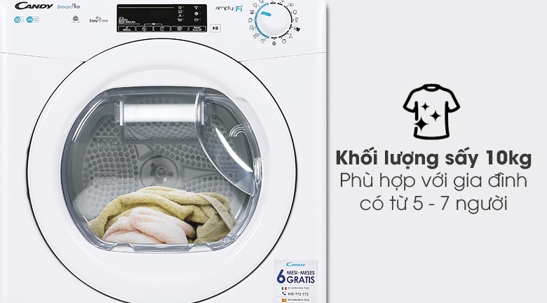 Máy sấy ngưng tụ Candy 10Kg CSO C10TE-S