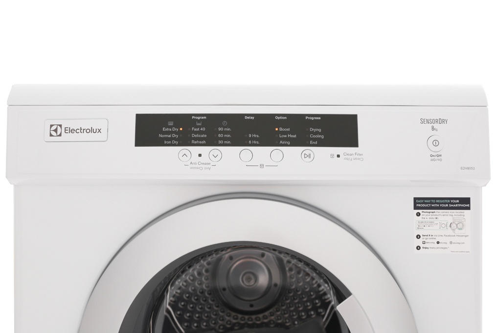 Máy Sấy Quần áo 8Kg Electrolux EDV8052