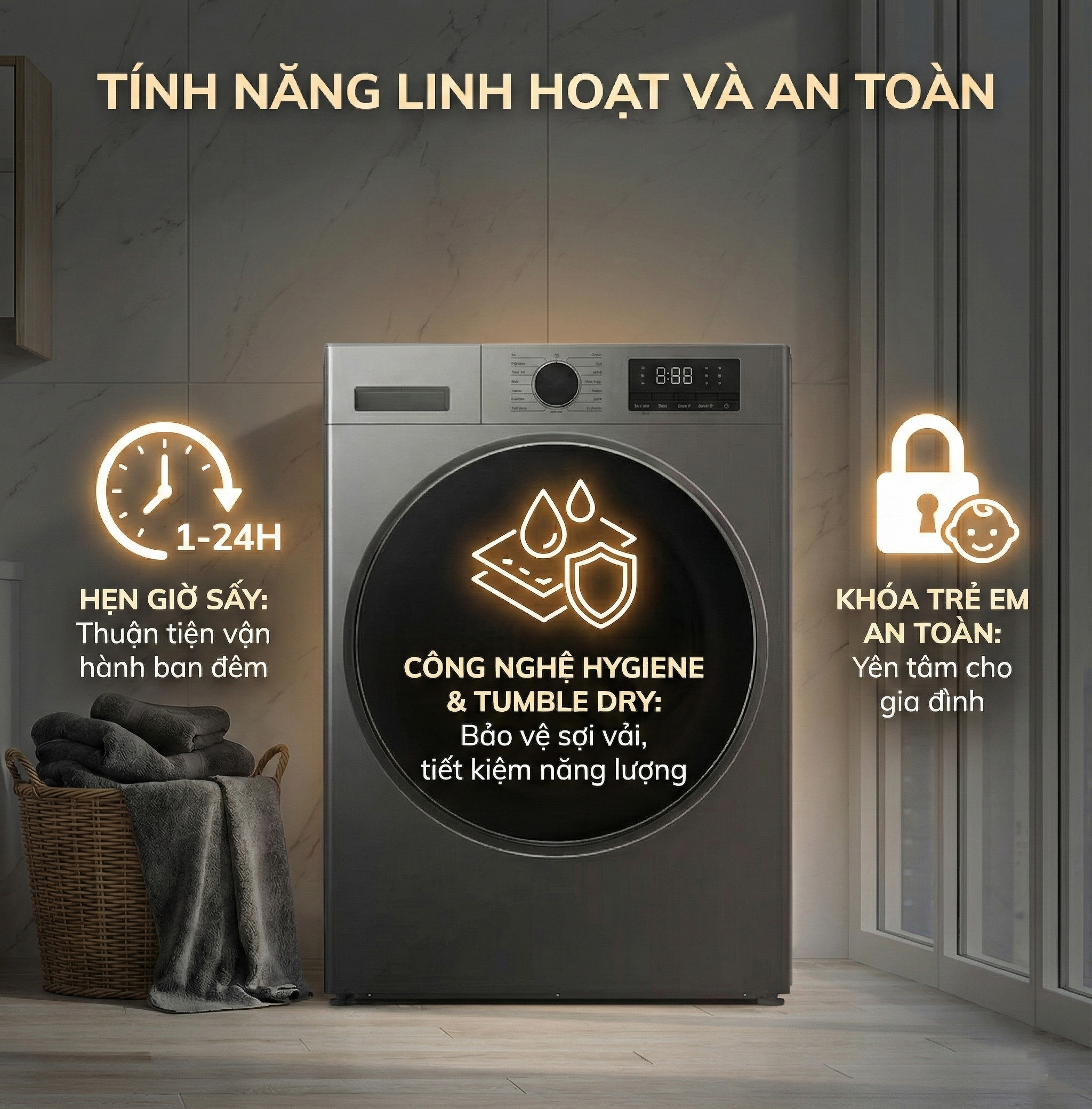 Máy sấy quần áo bơm nhiệt Heatpump Inverter Coex CD-1013HPG
