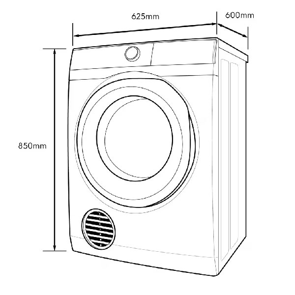 Máy sấy thông hơi Electrolux 8kg EDV804H3WC