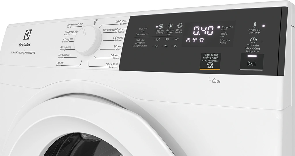 Máy sấy thông hơi Electrolux 8kg EDV804H3WC