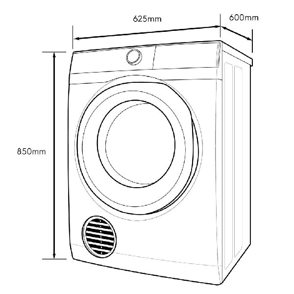 Máy sấy thông hơi Electrolux 9kg EDS904H3WC