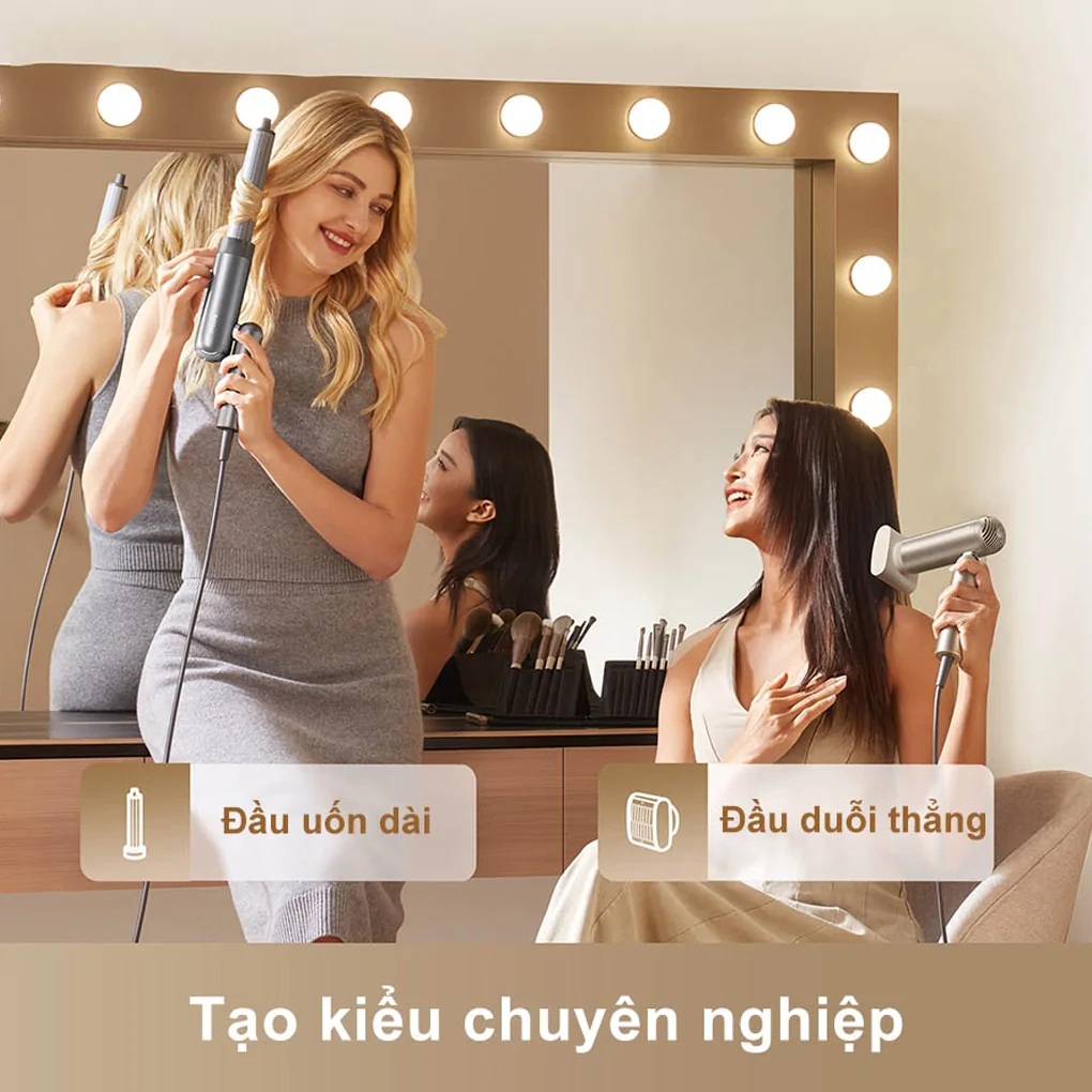 Máy sấy tóc 1300W Dreame Hair Pocket-vàng titan