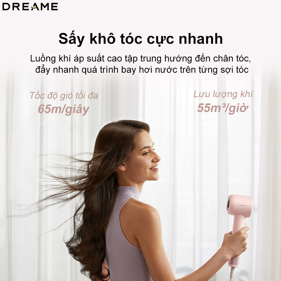 Máy sấy tóc 1600W Dreame Hair Gleam-xám