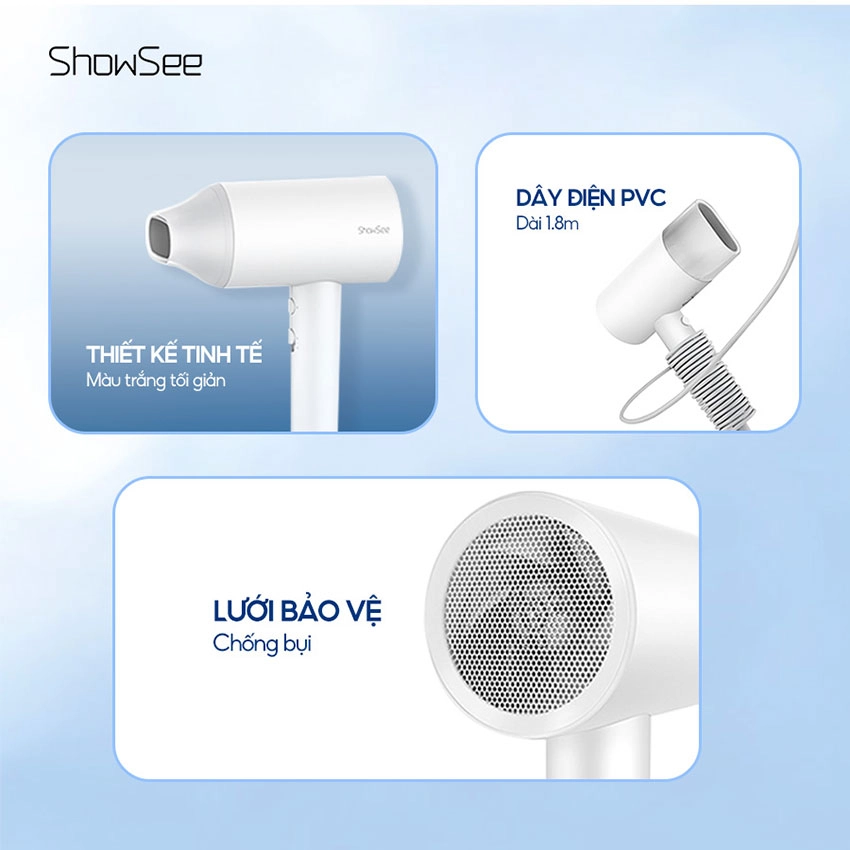 Máy sấy tóc 1800W Showsee A1-EUW