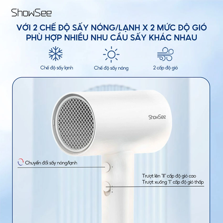 Máy sấy tóc 1800W Showsee A1-EUW
