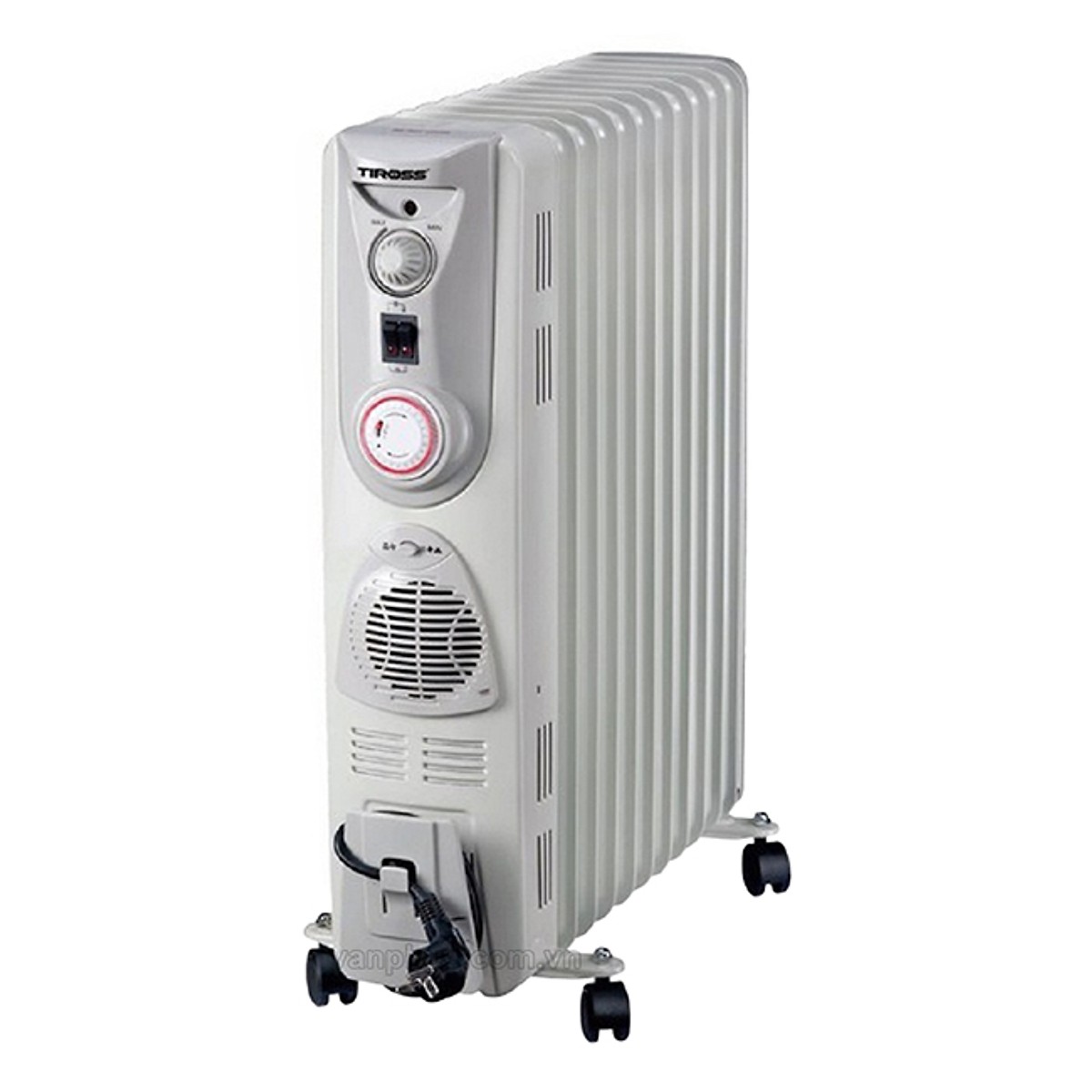 Máy sưởi dầu Tiross TS-920 11 thanh Quạt thổi, Có giá phơi, Hẹn giờ