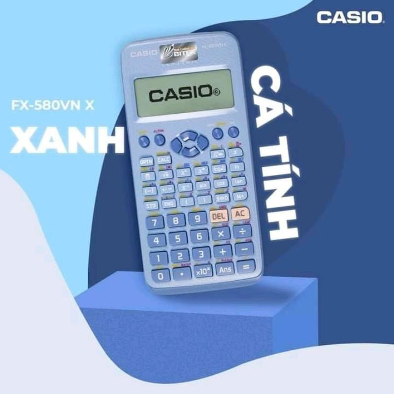 Máy tính CASIO FX-580VNX (TL) Xanh da trời + PILOT BP-1RT