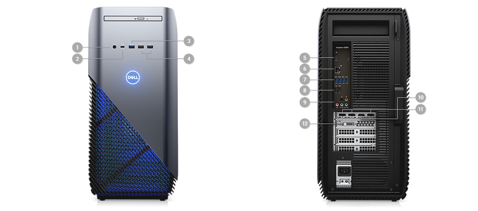 Máy tính để bàn Dell Ins 5680(70157882),i3-8100/8GB/1TB/DVDRW,3GB GTX 1060/Win 10 H