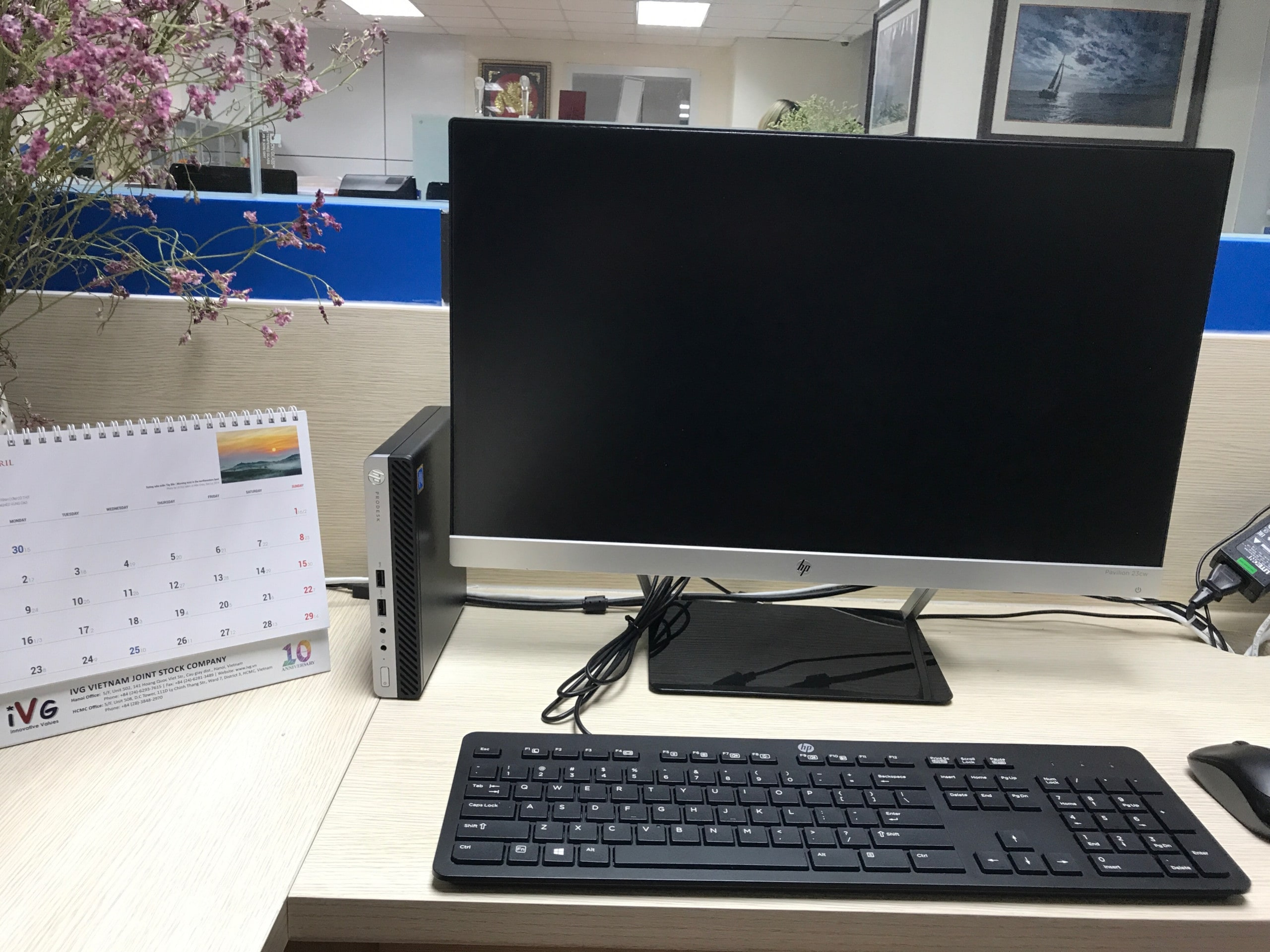 PC HP Mini ProDesk 400G3 (1DH93PA)/G4560T/4GB/500GB/K+M (17.7x3.42x17.47cm)