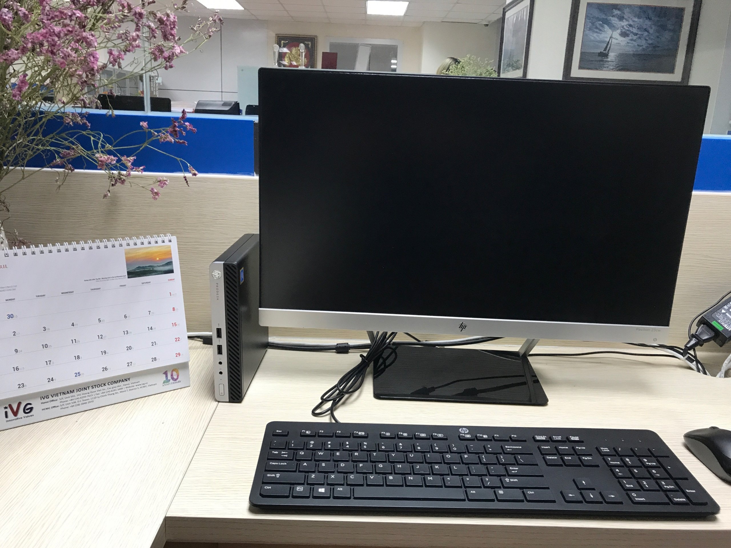 PC HP Mini ProDesk 400G3 (1DH93PA)/G4560T/4GB/500GB/K+M (17.7x3.42x17.47cm)