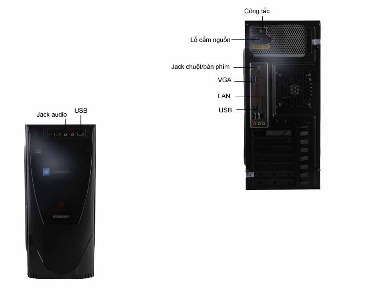 Máy tính văn phòng SingPC E28345.G1840(2.8GHz)/2GB/500GB/GigaLAN/K+M