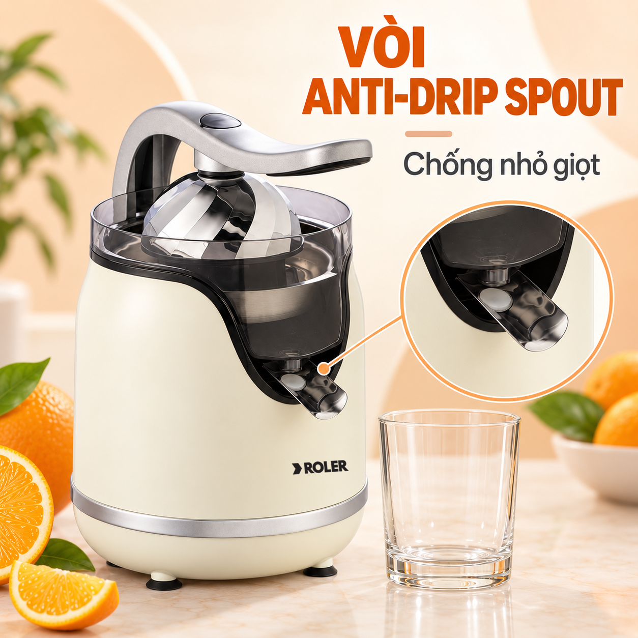 Máy vắt cam ROLER RJS-4001CRE