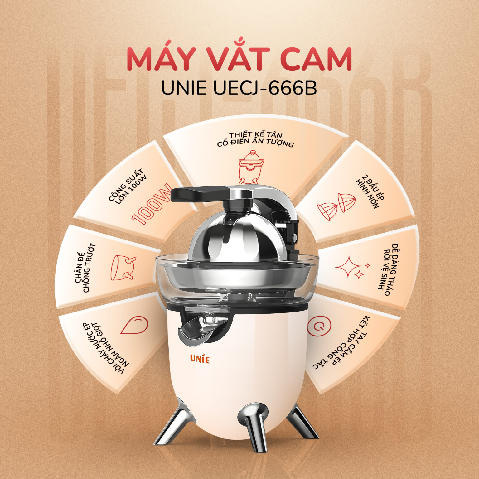 Máy vắt cam Unie UECJ-666B