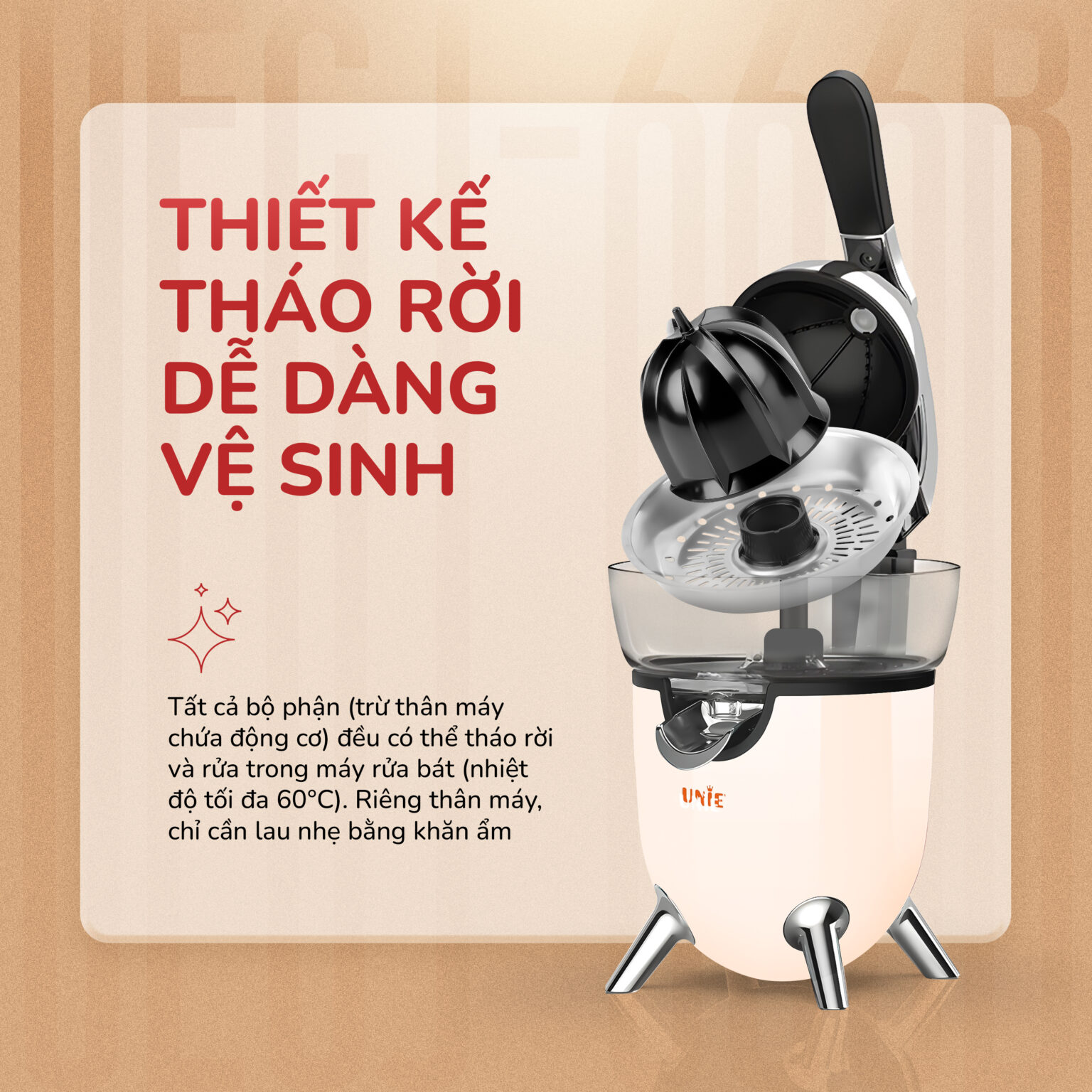 Máy vắt cam Unie UECJ-666B
