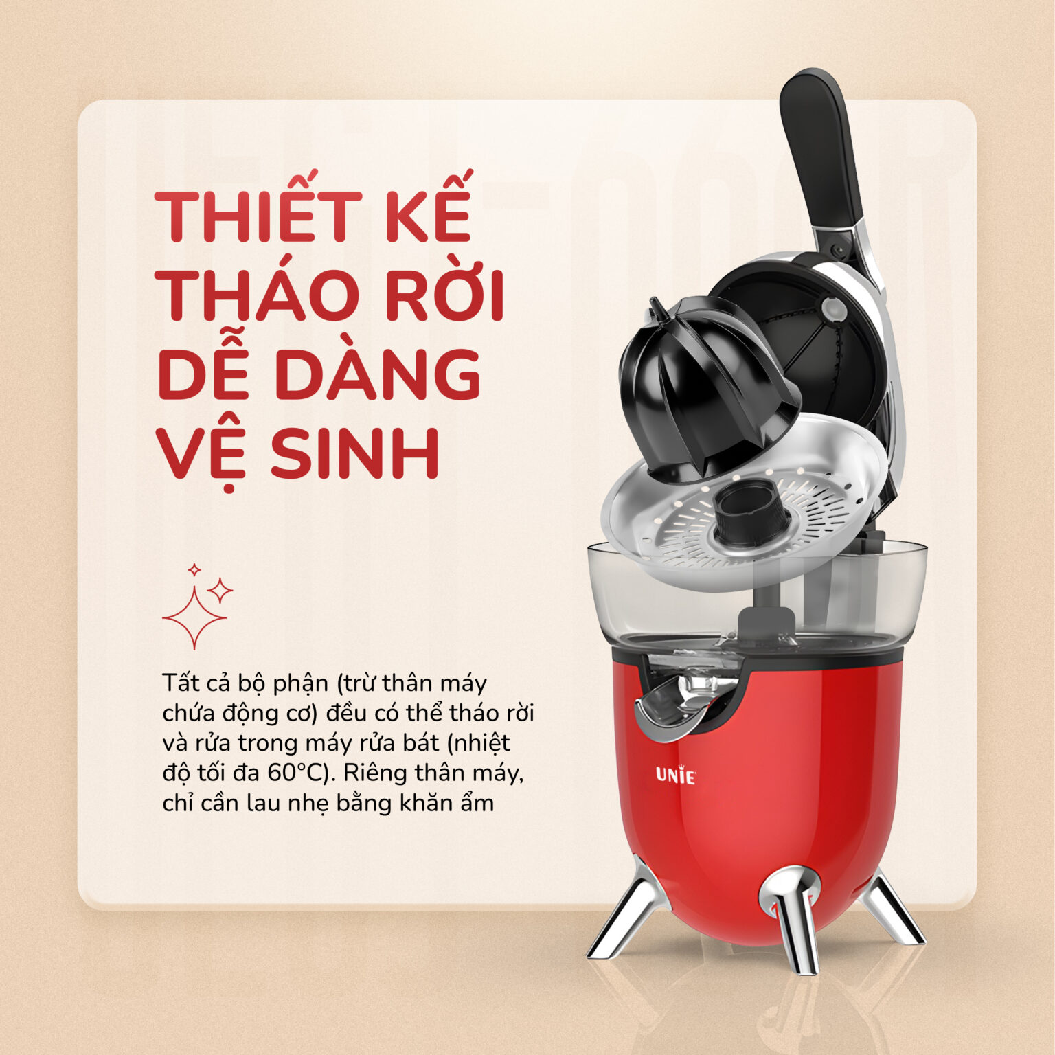 Máy vắt cam Unie UECJ-666R