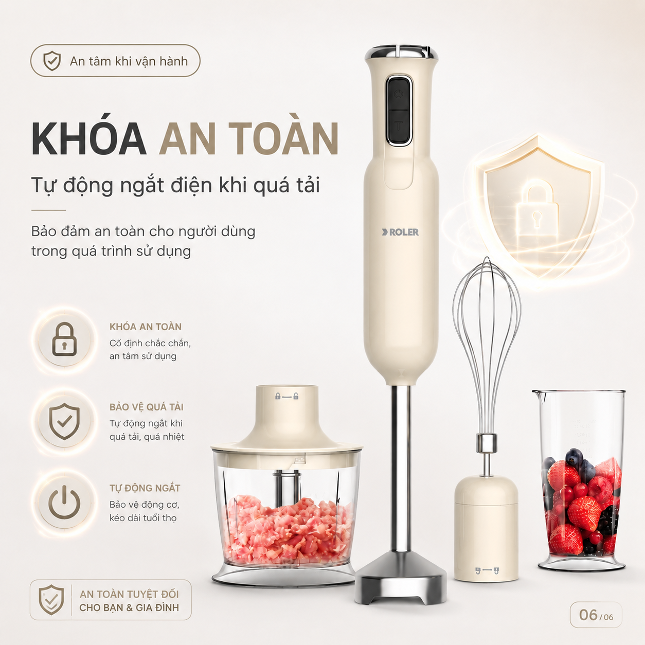 Máy xay sinh tố cầm tay Roler RH-4110CRE