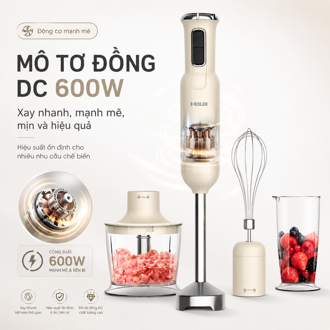 Máy xay sinh tố cầm tay Roler RH-4110CRE