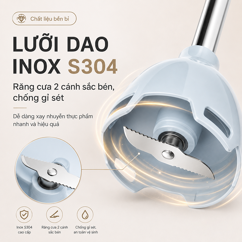 Máy xay sinh tố cầm tay Roler RH-4110PBE